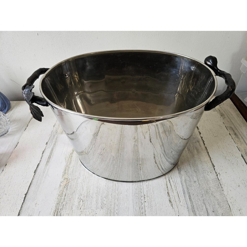 Michael aram fig leaf ice bucket wine large handled‎